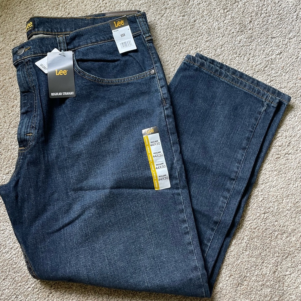 Lee Men’s NWT McClane Regular Straight Jeans 44x30